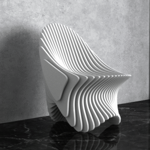 Parametric white chair.