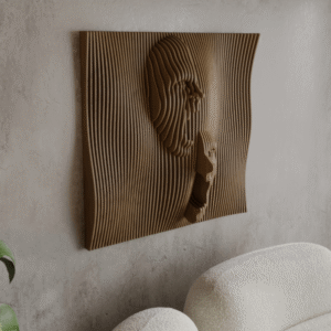 Parametric Face wall design. Parametric art.