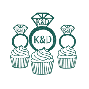 Cake Topper - diamond ring with letters. Muffin Topper, Cupcake Topper.